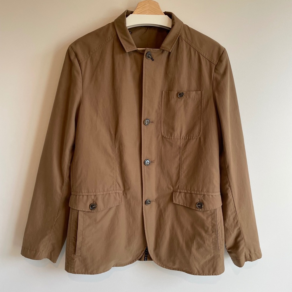 Ted Baker London Brown Cotton Blend Button Front‎ Jacket Womens Size 3
